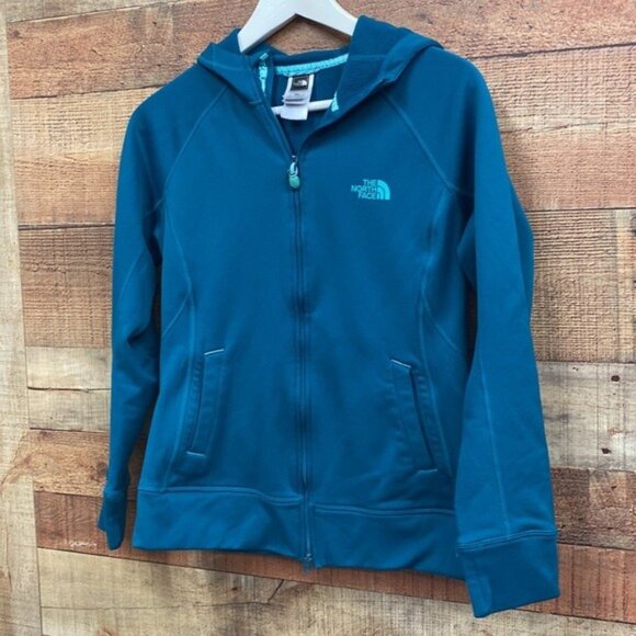 The North Face Full Zip Teal Hoodie Size Medium - Picture 2 of 4